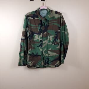 Army Combat Coat in Woodland Camo Size XS Short